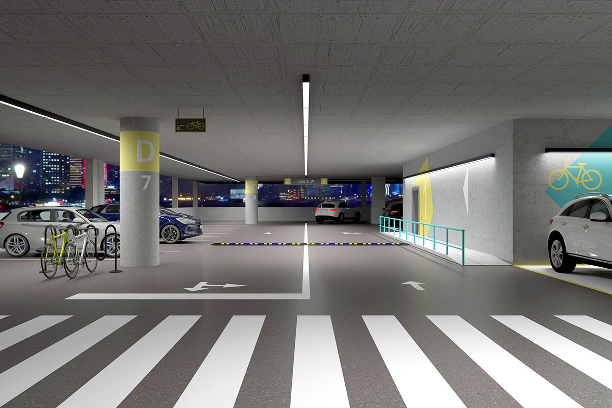 Extend ex4 surface wall blk commercial parking