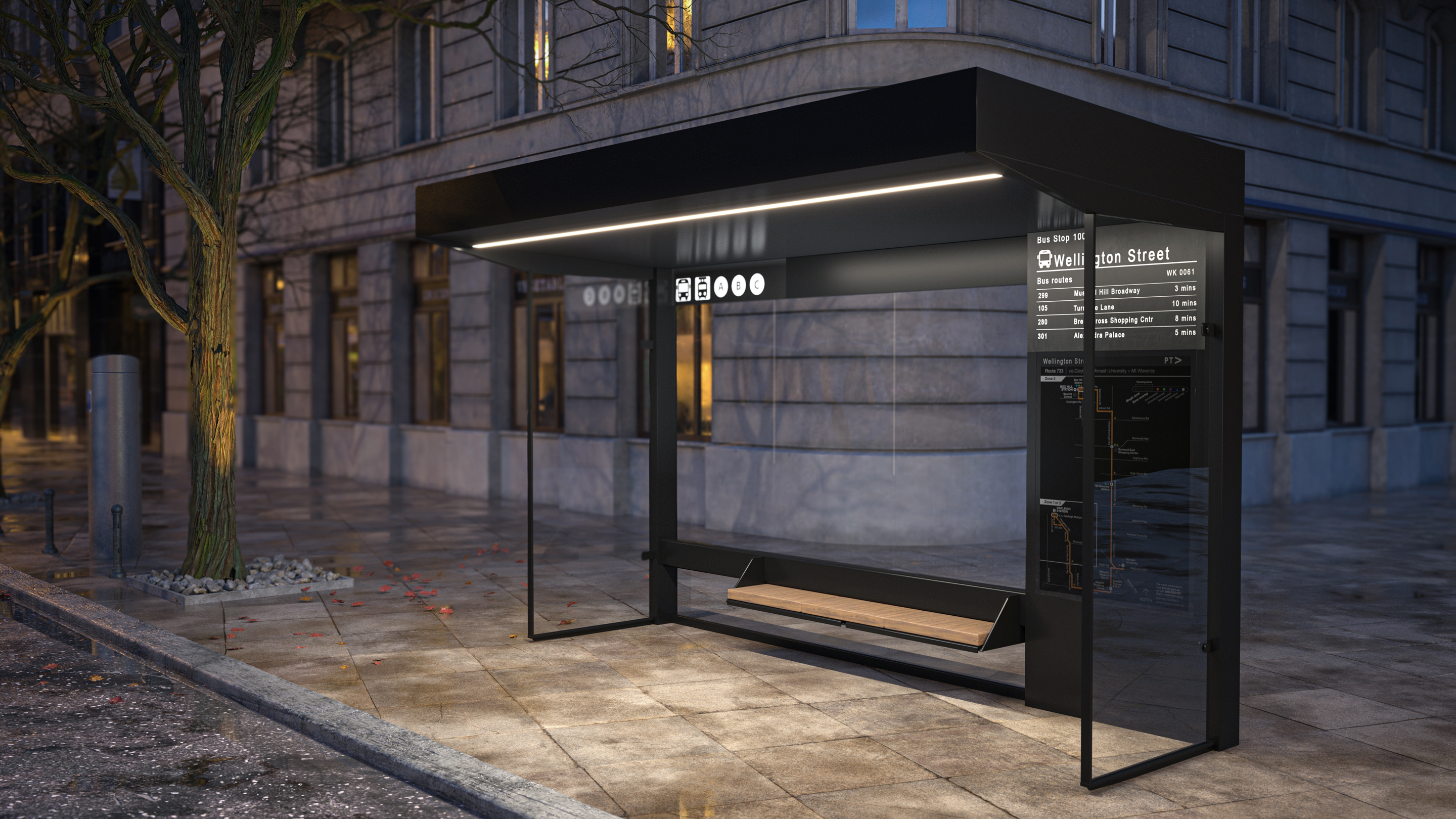 Extend Bus Shelter wide
